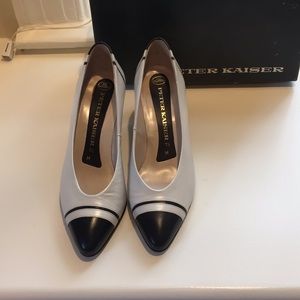 Peter Kaiser navy and white pumps- new- size 7 1/2